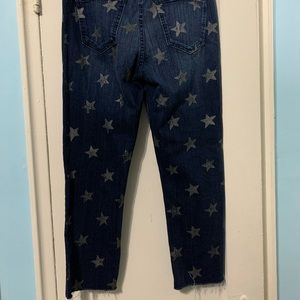 Current/Elliott Jeans - Current Elliot Raw Hem Star Print Ankle Jean Current/Elliott Jeans - Current Elliot Raw Hem Star Print Ankle Jean